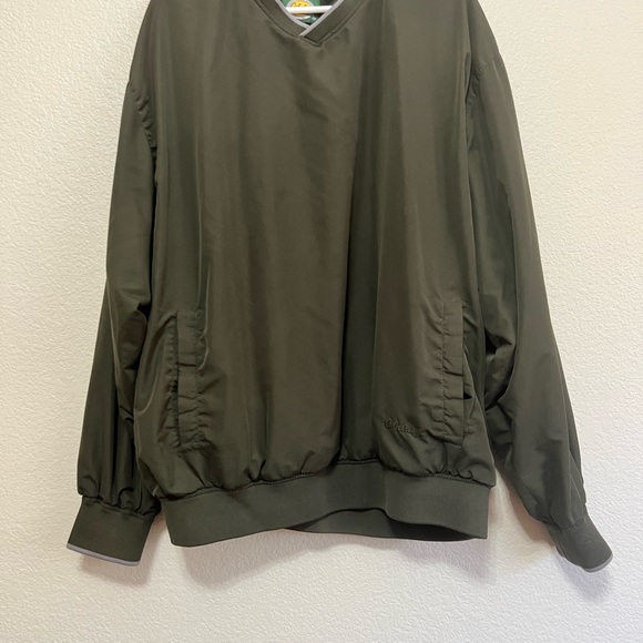 Cabela’s Windcrest V Neck Pullover Windbreaker Jacket Men’s XLT Green - Picture 2 of 11